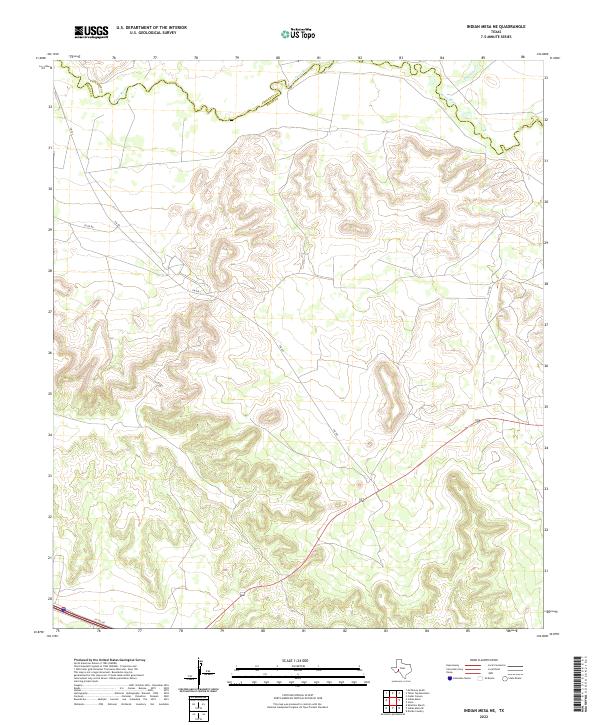 Indian Mesa NE 2022 topographic map thumbnail