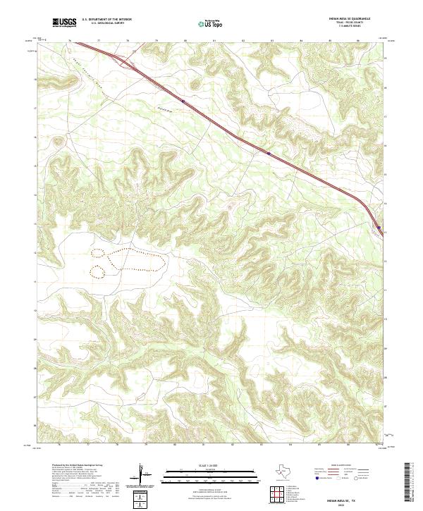 Indian Mesa SE topographic map thumbnail