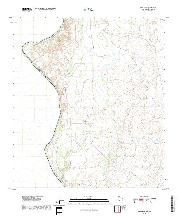 Indio Creek topographic map thumbnail