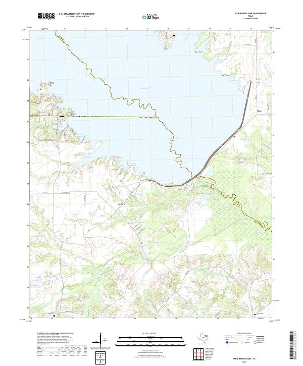Iron Bridge Dam topographic map thumbnail