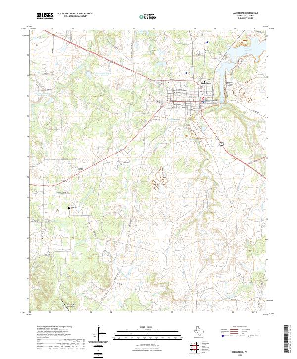Jacksboro 2022 topographic map thumbnail