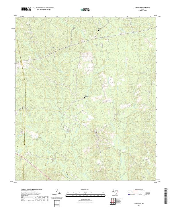Jamestown 2022 topographic map thumbnail