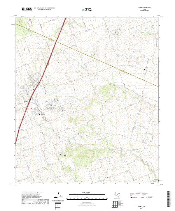 Jarrell topographic map thumbnail