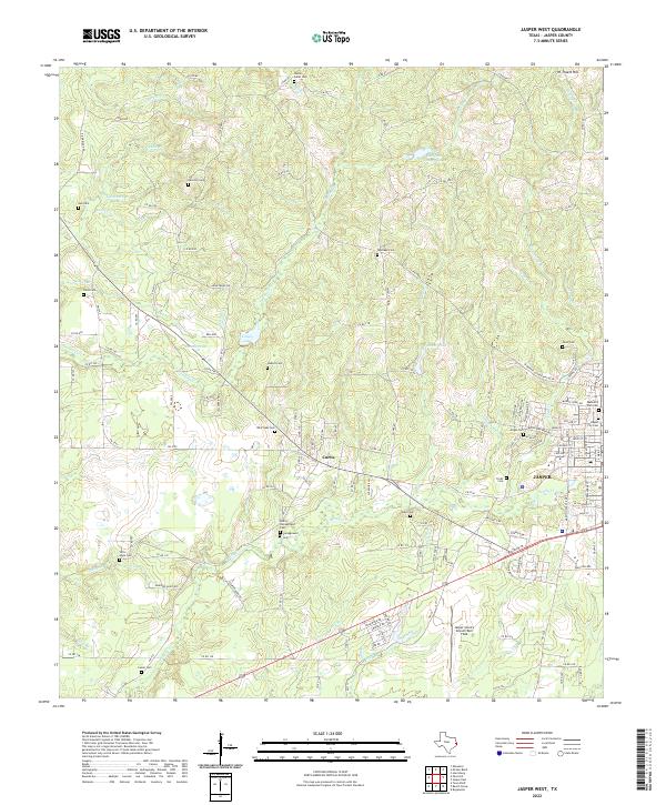 Jasper West topographic map thumbnail