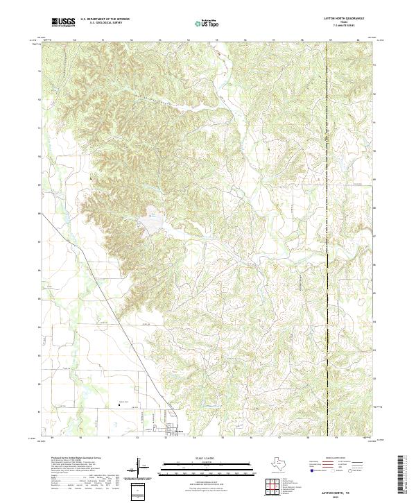 Jayton North 2022 topographic map thumbnail