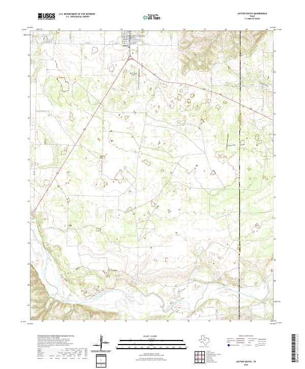 Jayton South topographic map thumbnail
