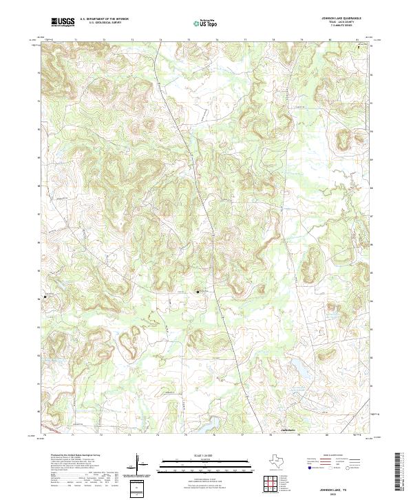 Johnson Lake topographic map thumbnail
