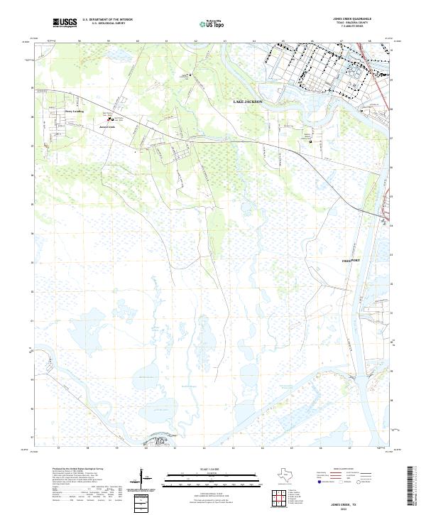 Jones Creek 2022 topographic map thumbnail