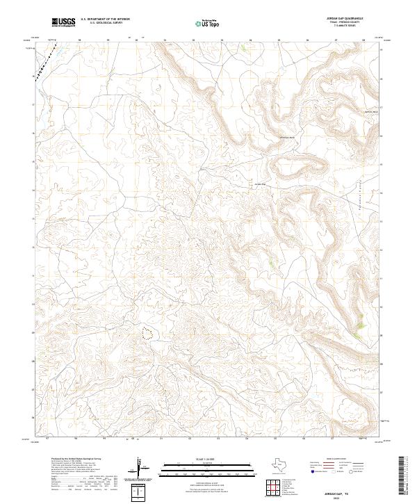 Jordan Gap topographic map thumbnail