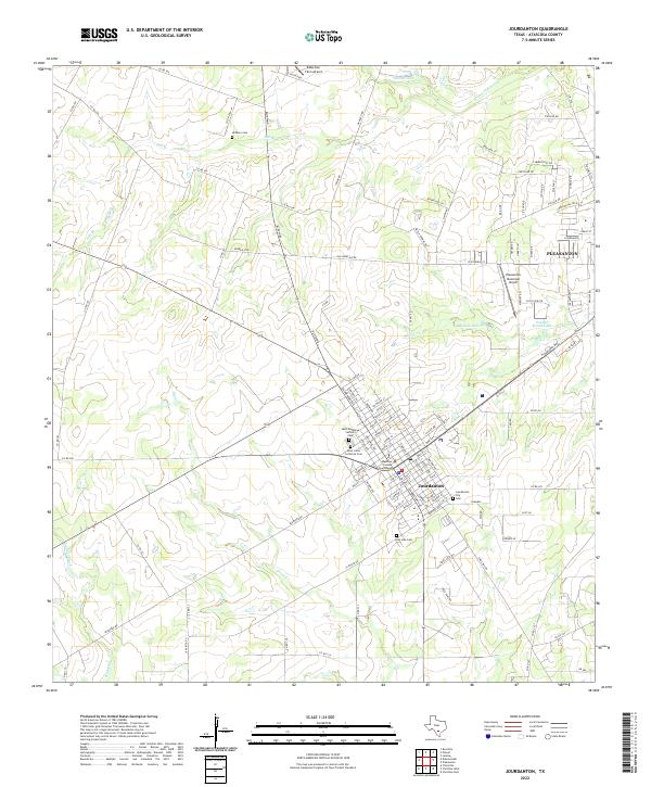 Jourdanton topographic map thumbnail