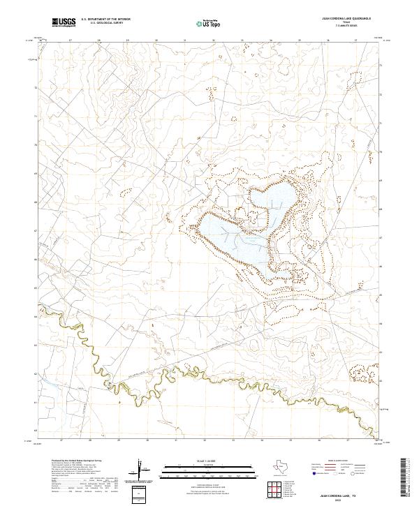 Juan Cordona Lake topographic map thumbnail