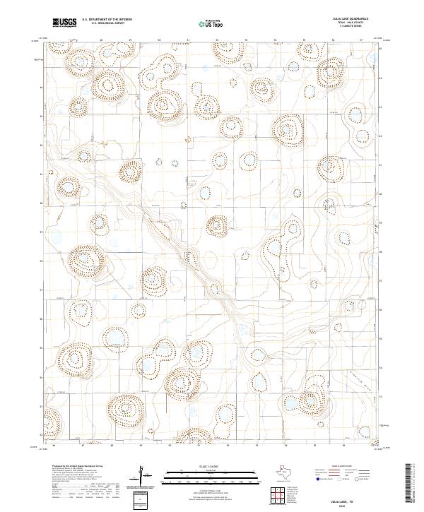 Julia Lake topographic map thumbnail