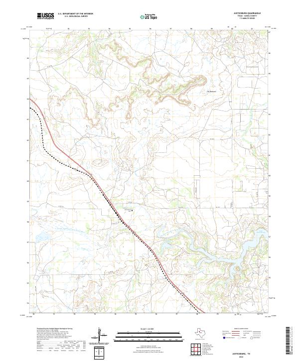 Justiceburg topographic map thumbnail