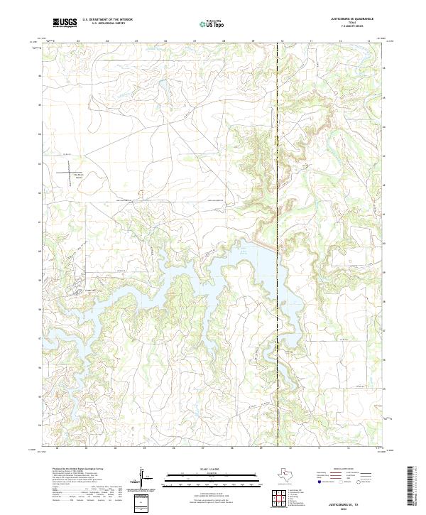 Justiceburg SE topographic map thumbnail