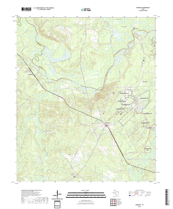 Karnack topographic map thumbnail