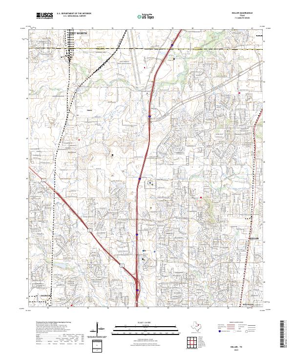 Keller topographic map thumbnail