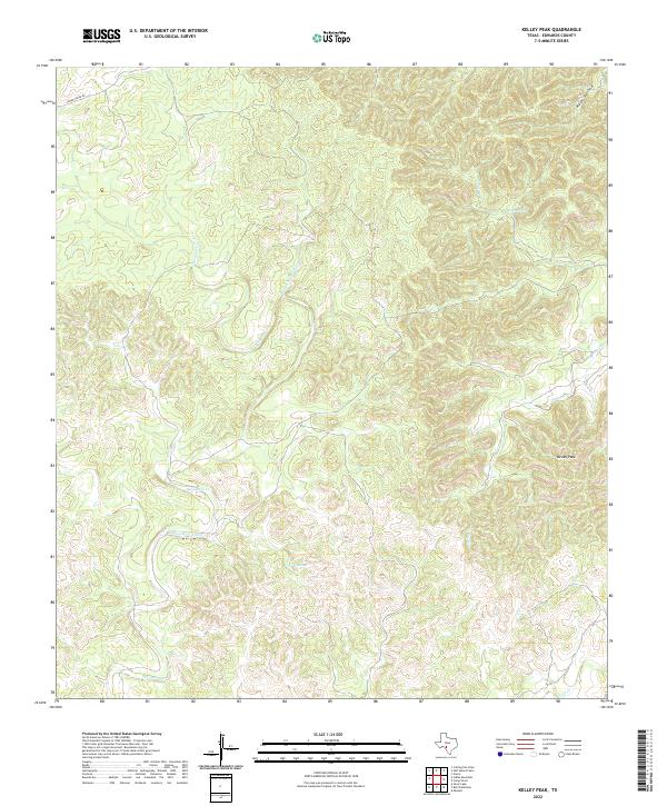 Kelley Peak topographic map thumbnail