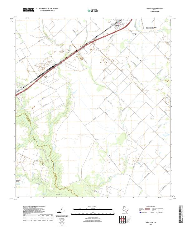 Kendleton 2022 topographic map thumbnail