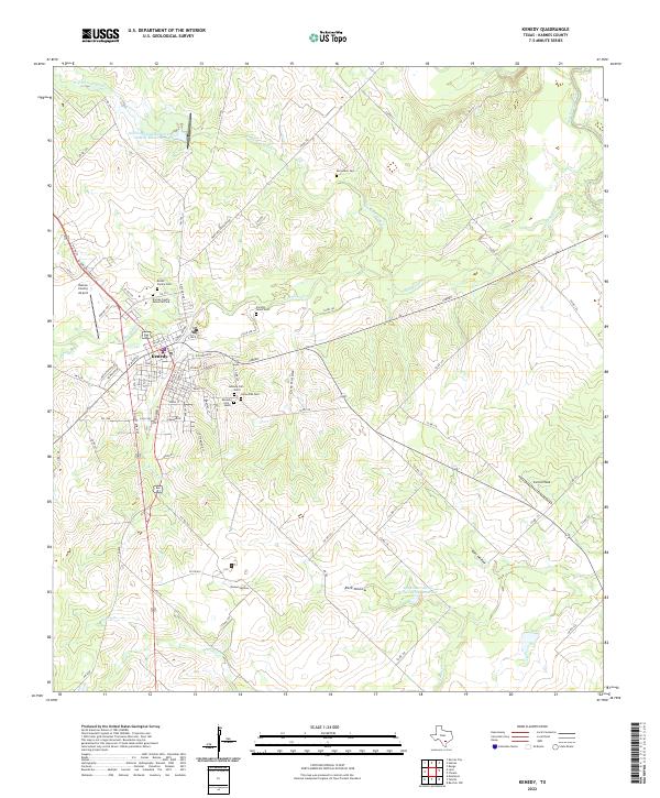 Kenedy topographic map thumbnail