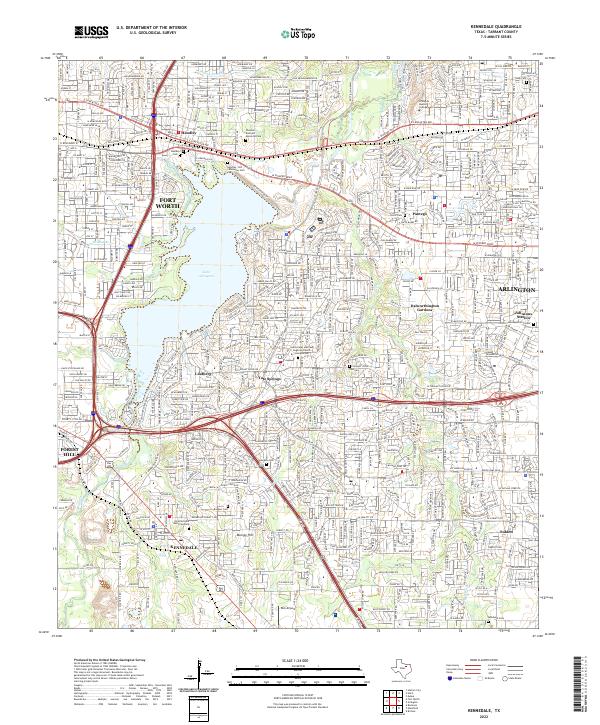 Kennedale topographic map thumbnail