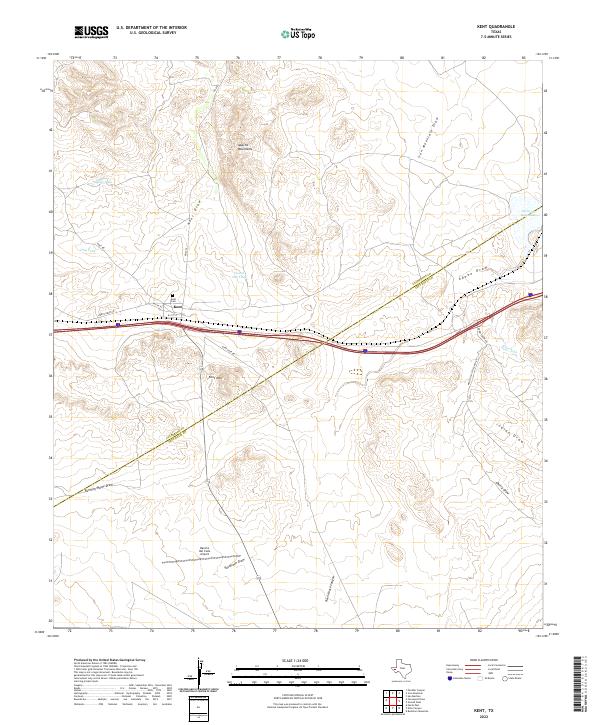 Kent topographic map thumbnail