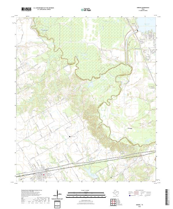 Kerens topographic map thumbnail
