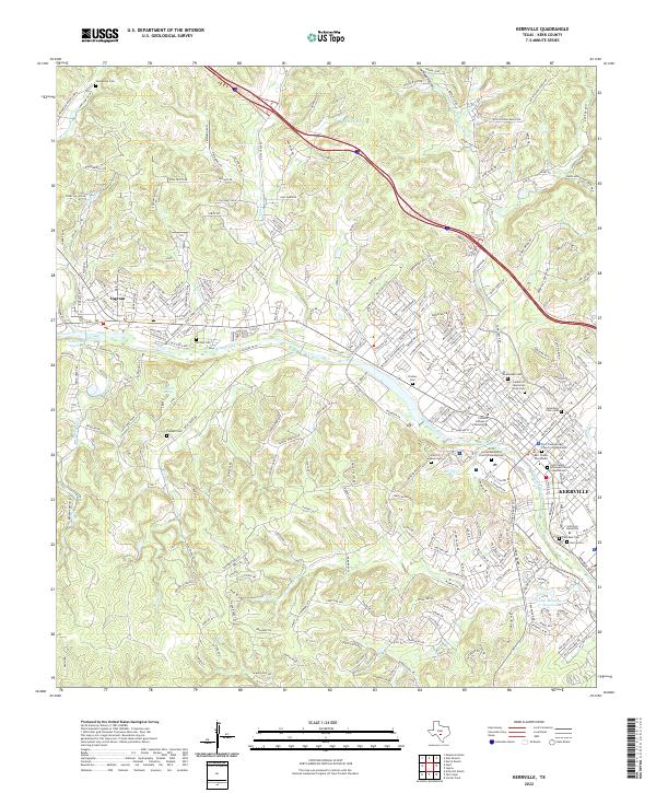 Kerrville topographic map thumbnail