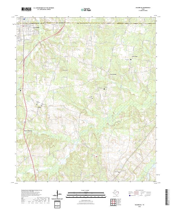 Kilgore SE 2022 topographic map thumbnail