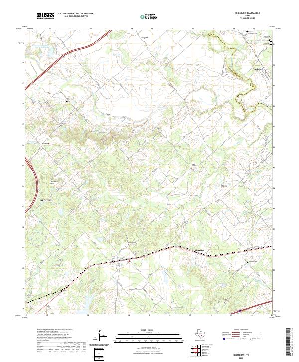Kingsbury topographic map thumbnail