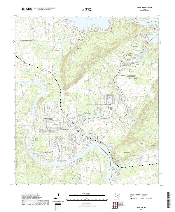 Kingsland topographic map thumbnail