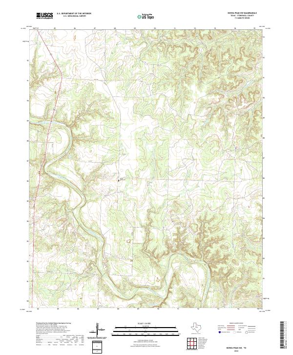Kiowa Peak SW topographic map thumbnail