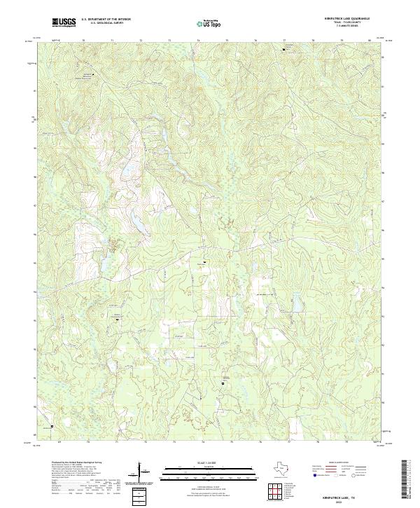 Kirkpatrick Lake topographic map thumbnail