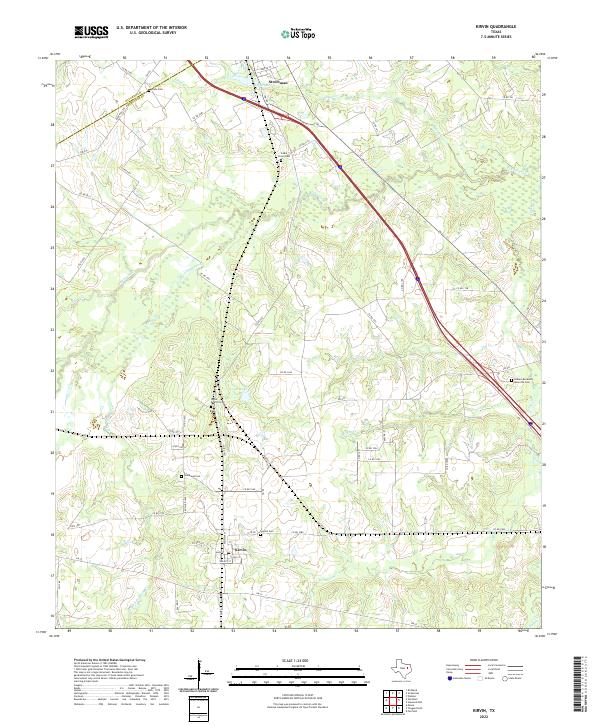 Kirvin 2022 topographic map thumbnail