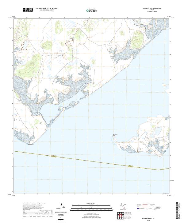 Kleberg Point topographic map thumbnail