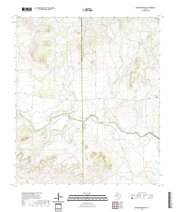 Knickerbocker NW topographic map thumbnail