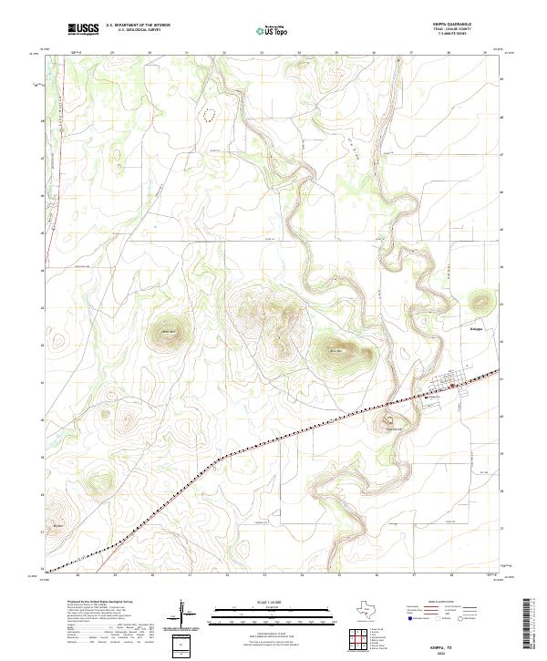 Knippa topographic map thumbnail