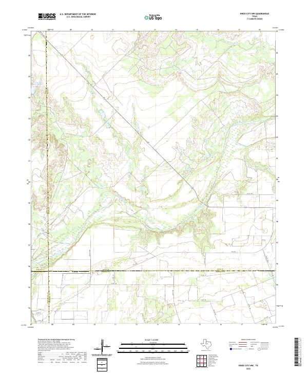 Knox City NW topographic map thumbnail