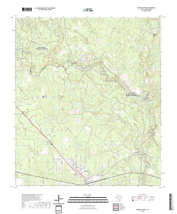 Kountze North topographic map thumbnail