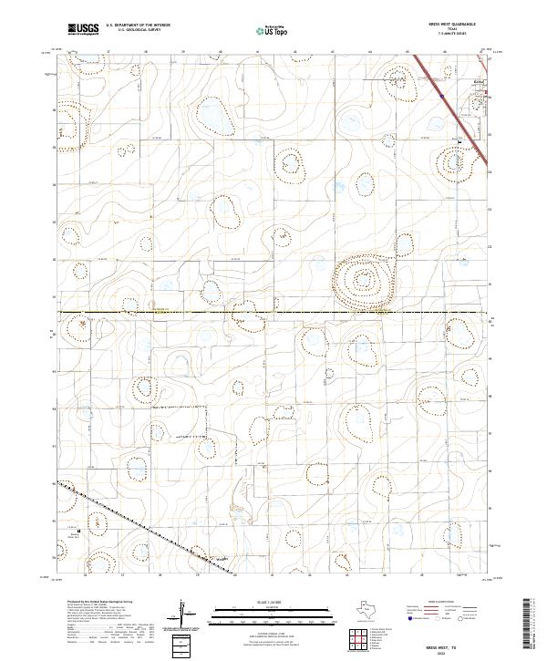 Kress West 2022 topographic map thumbnail