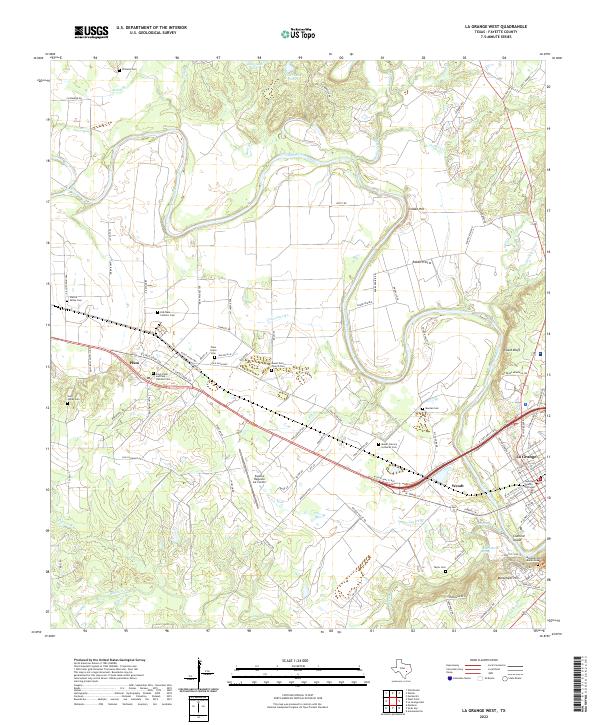 La Grange West 2022 topographic map thumbnail