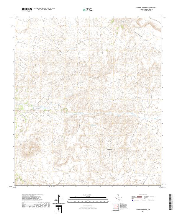 La Mota Mountain 2022 topographic map thumbnail