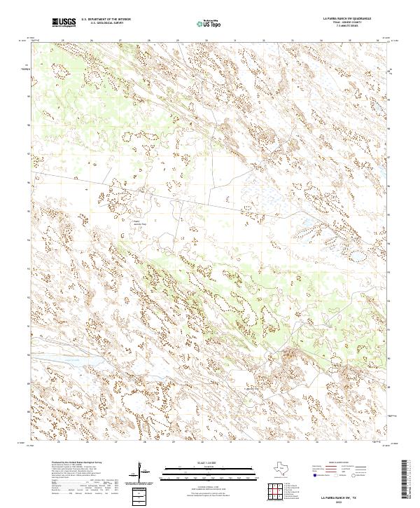 La Parra Ranch SW topographic map thumbnail