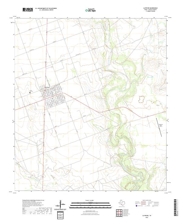 La Pryor topographic map thumbnail
