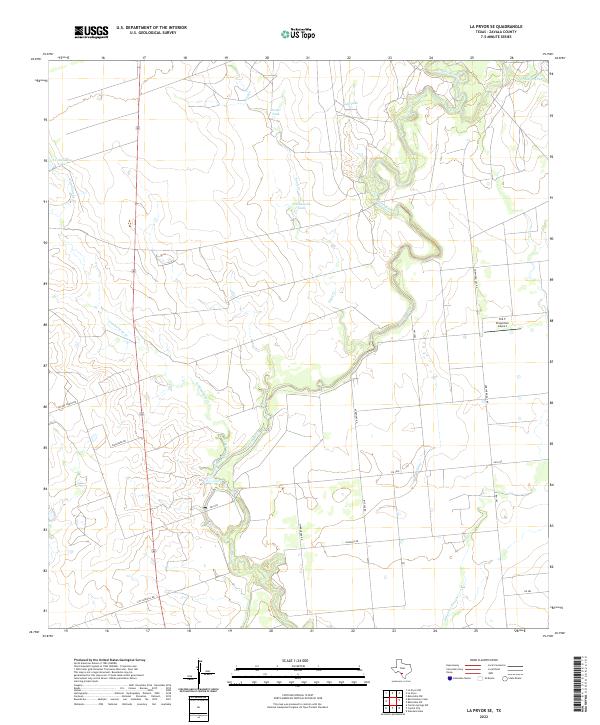 La Pryor SE 2022 topographic map thumbnail