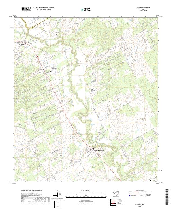 La Vernia topographic map thumbnail