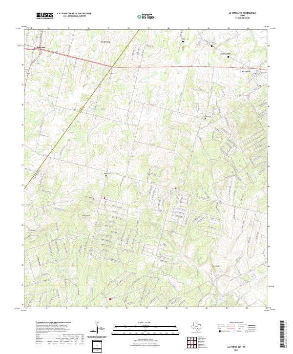 La Vernia SW 2022 topographic map thumbnail