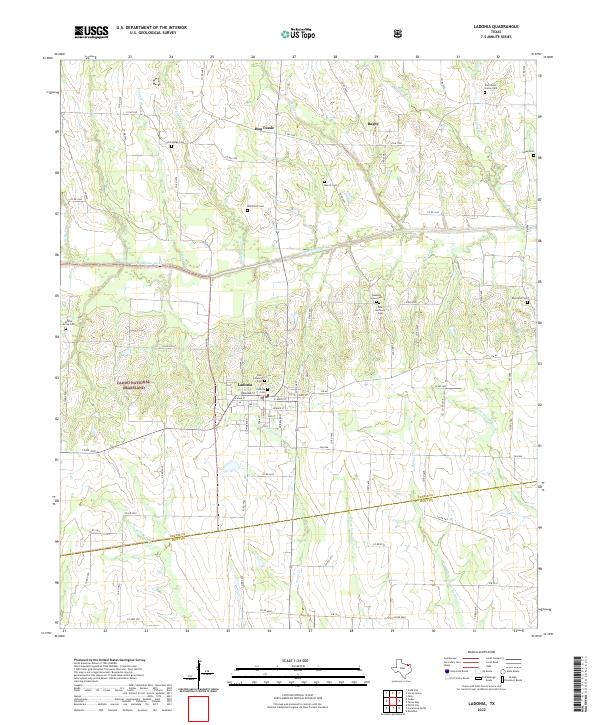 Ladonia topographic map thumbnail