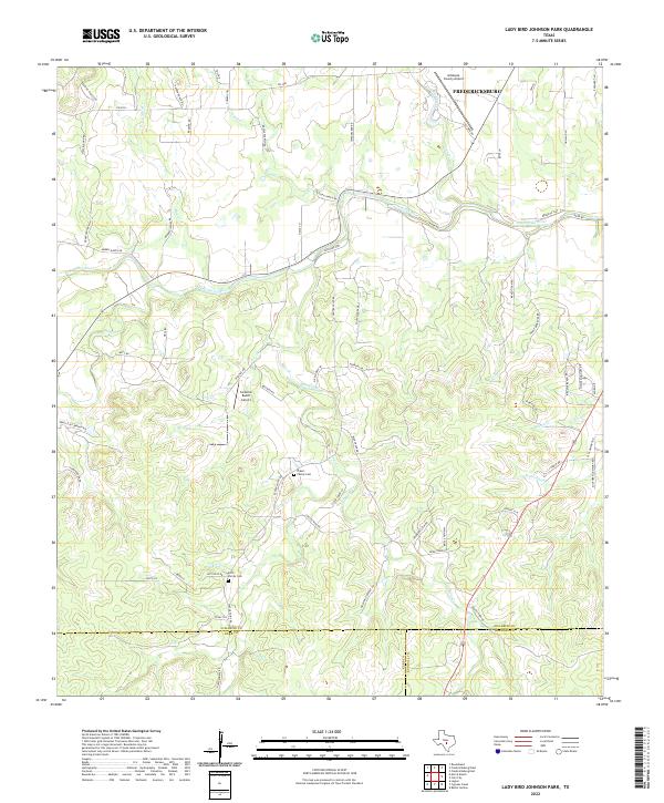 Lady Bird Johnson Park topographic map thumbnail