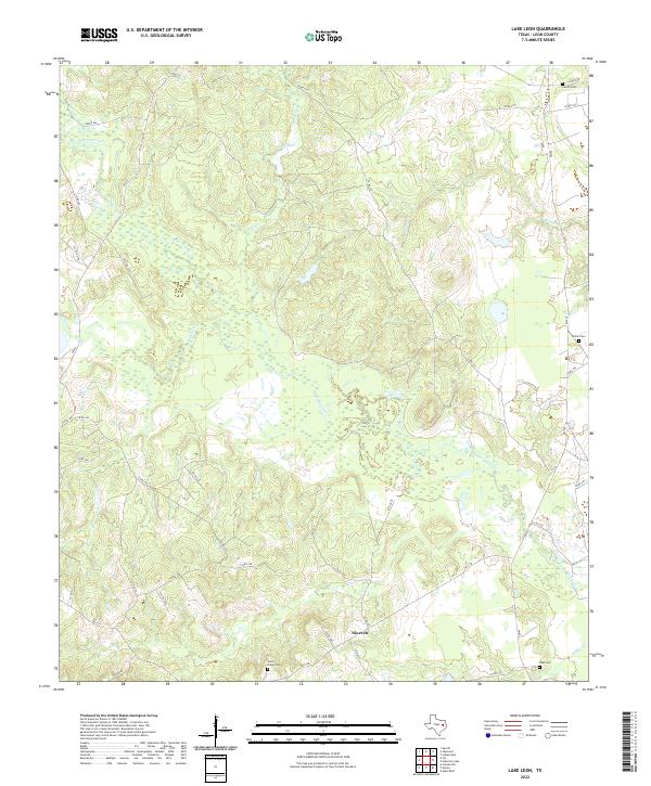 Lake Leon topographic map thumbnail