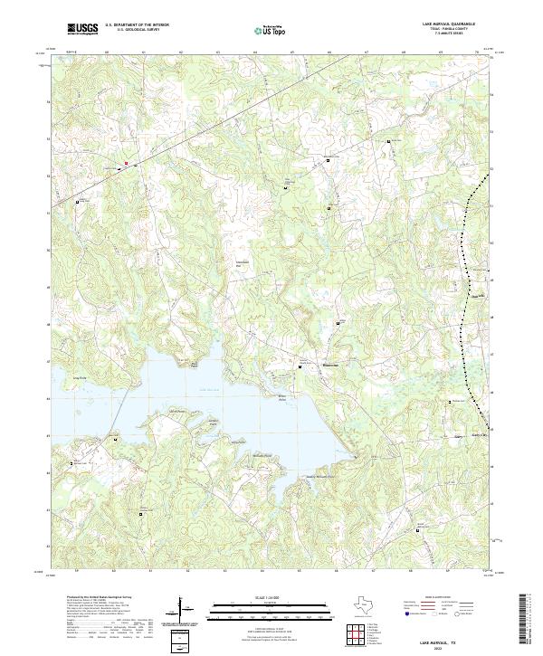 Lake Murvaul topographic map thumbnail